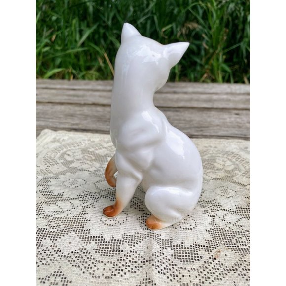 Vintage 1950s Bone China Cat Figurine Orange, white - Picture 11 of 11